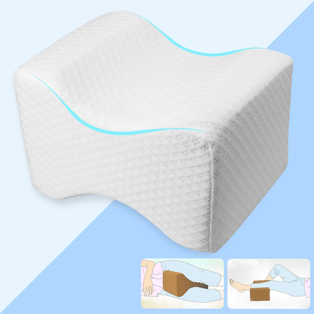 Memory Foam Knee Pillow Back Support Align Spine Pregnancy Body Pillows for Side Sleepers for Orthopedic Sciatica Back Leg Hip