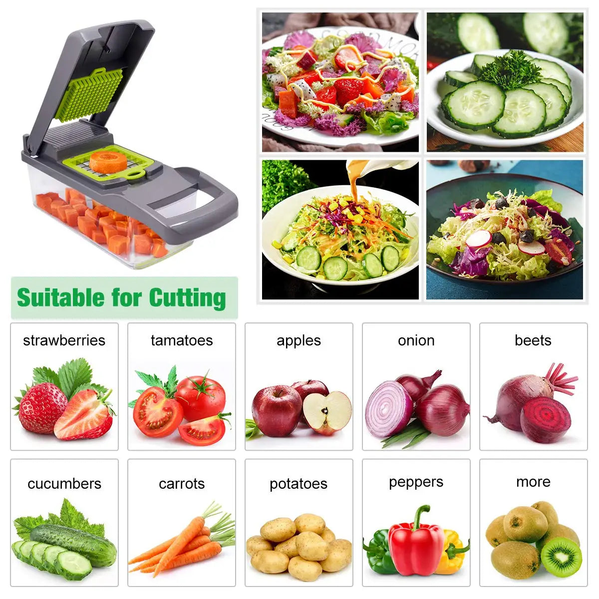 Vegetable Chopper Multifunctional Grater Cutter Kitchen Accessories Manual Fruit Slicer Potatos Shredders Cheese Onions Slicers