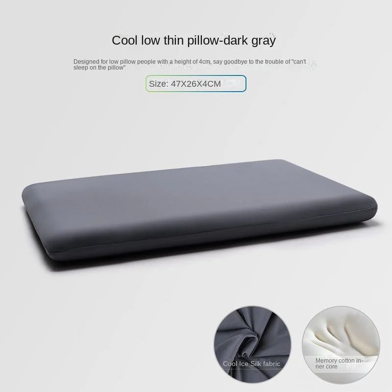 Low Pillow To Protect Cervical Vertebra and Help Sleep in Summer Student Adult Home Ultra-thin Low Memory Foam Soft Pillow Core