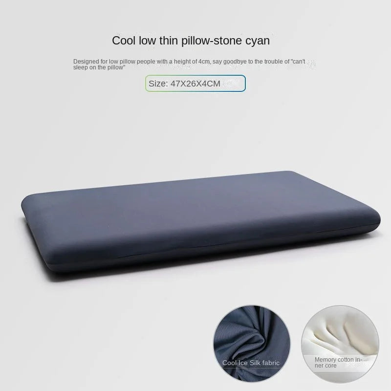 Low Pillow To Protect Cervical Vertebra and Help Sleep in Summer Student Adult Home Ultra-thin Low Memory Foam Soft Pillow Core