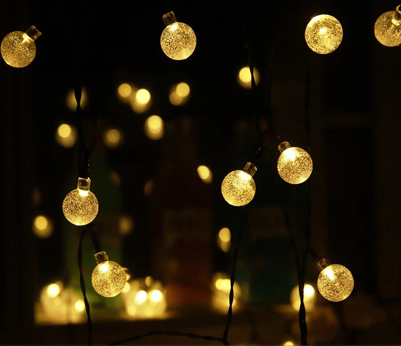 LED String Light Solar Fairy Lights 5m 20LED Warm Light Waterproof Outdoor Garden Wedding Decoration Christmas Lamp