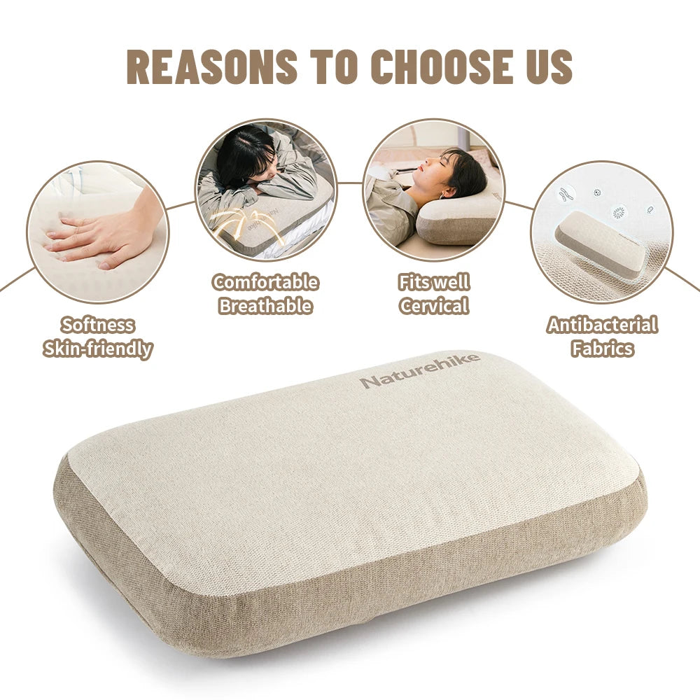 Naturehike New Memory Foam Comfort Square Pillow Portable Outdoor Camping Travel Pillow Camping Nap Pillow Easy Storage Pillow