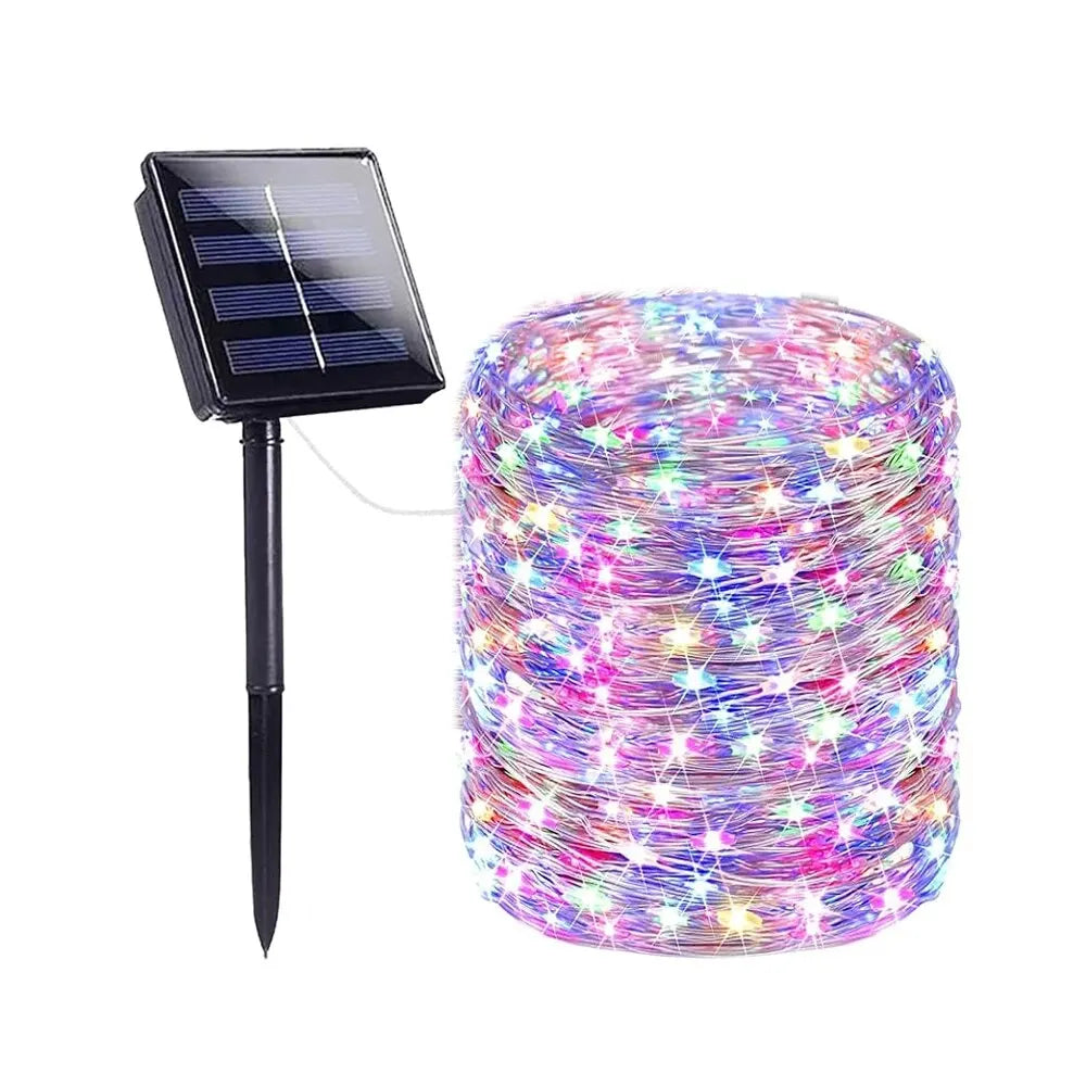 Solar String Lights Outdoor Waterproof Solar Fairy Lights 8 Modes Solar Christmas Lights for Garden Patio Wedding Decorations