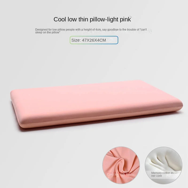 Low Pillow To Protect Cervical Vertebra and Help Sleep in Summer Student Adult Home Ultra-thin Low Memory Foam Soft Pillow Core